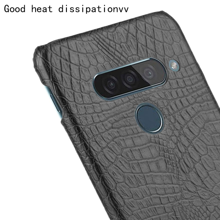 For LG G8S ThinQ Shockproof Crocodile Texture PC + PU Case