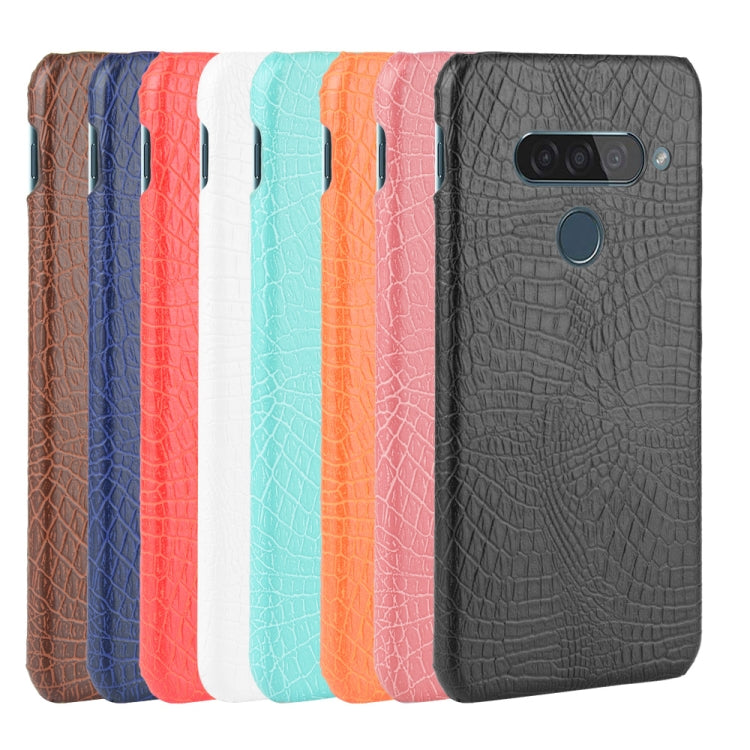 For LG G8S ThinQ Shockproof Crocodile Texture PC + PU Case
