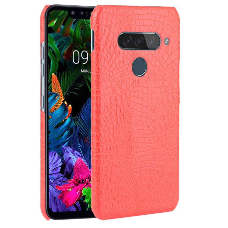 For LG G8S ThinQ Shockproof Crocodile Texture PC + PU Case