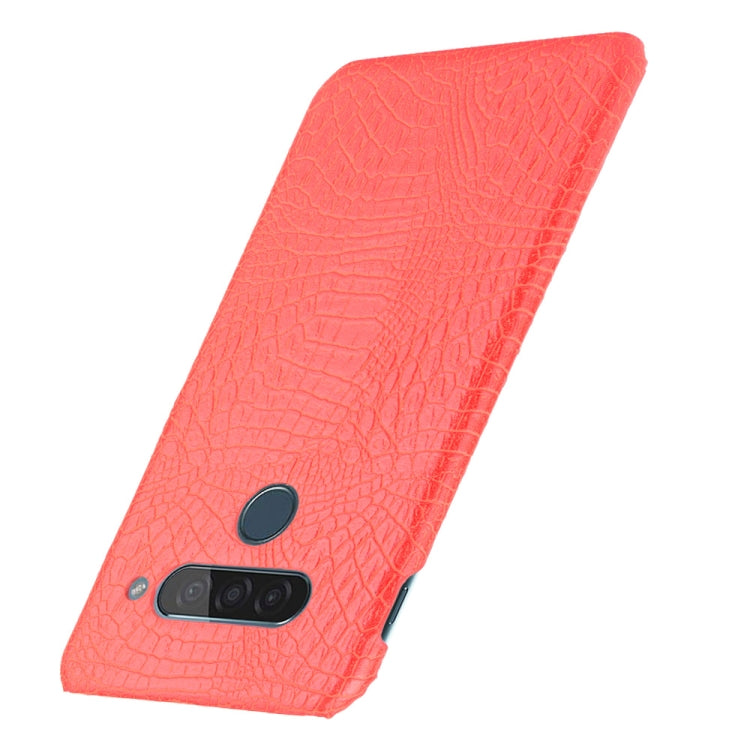 For LG G8S ThinQ Shockproof Crocodile Texture PC + PU Case