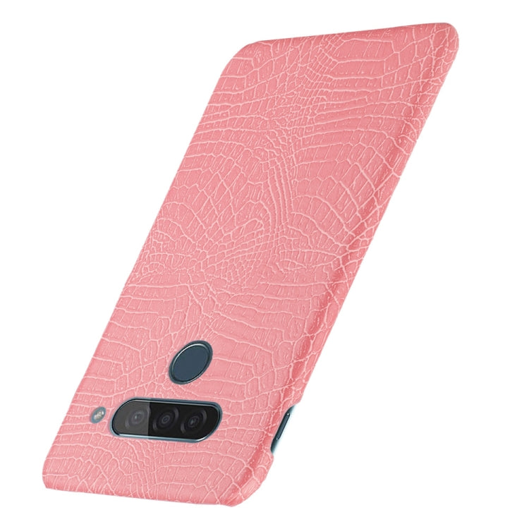 For LG G8S ThinQ Shockproof Crocodile Texture PC + PU Case