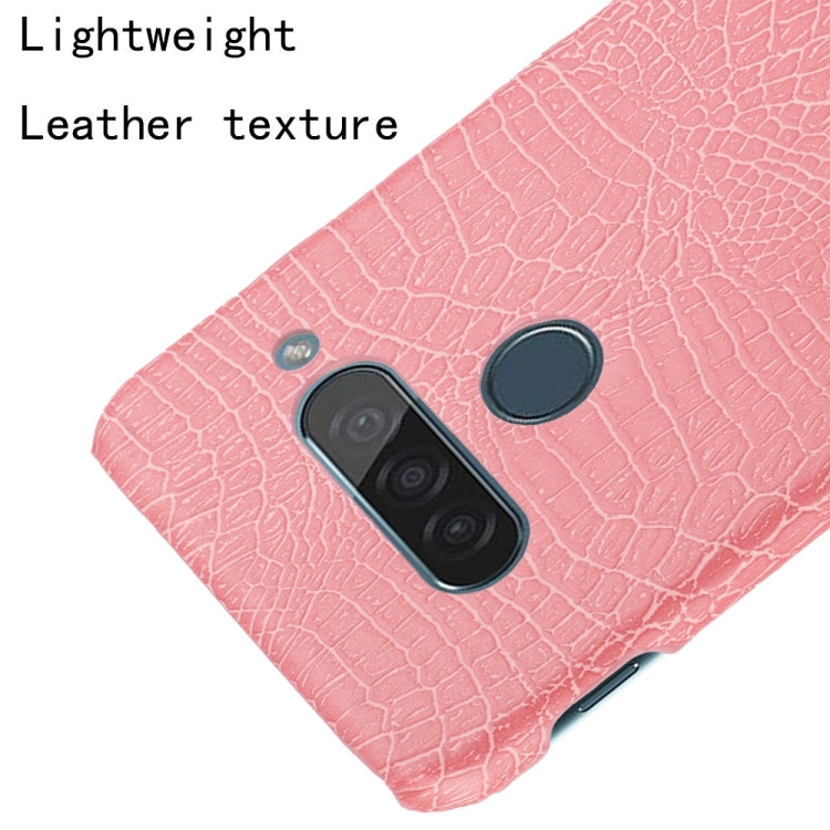 For LG G8S ThinQ Shockproof Crocodile Texture PC + PU Case