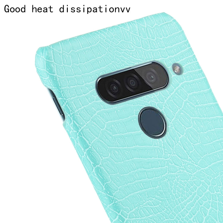 For LG G8S ThinQ Shockproof Crocodile Texture PC + PU Case