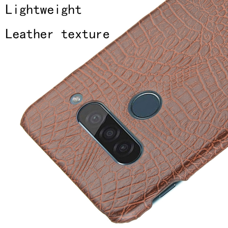For LG G8S ThinQ Shockproof Crocodile Texture PC + PU Case