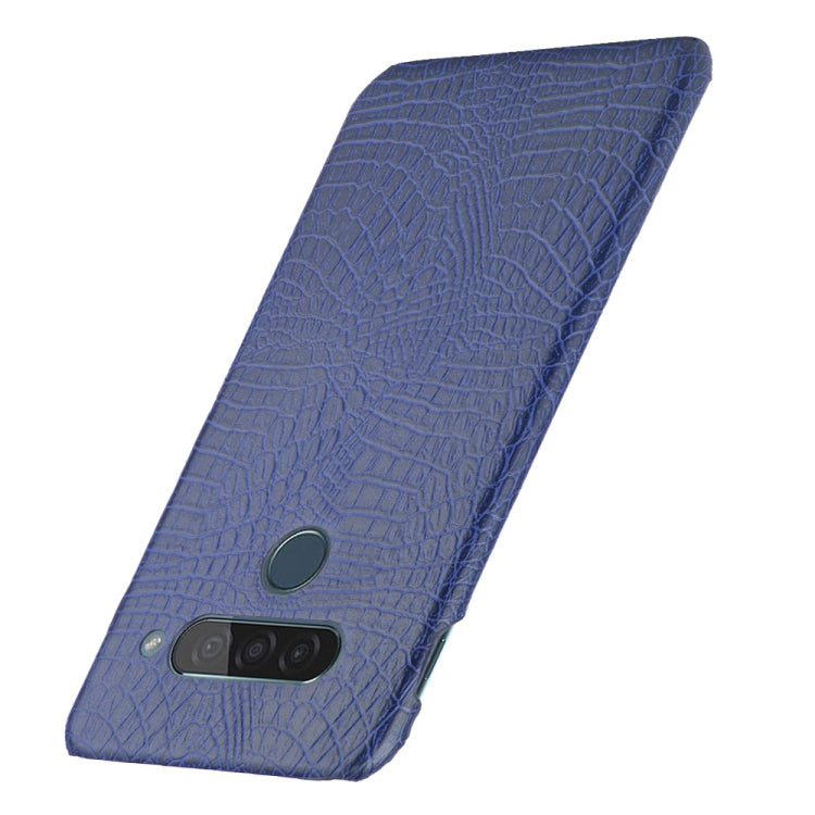 For LG G8S ThinQ Shockproof Crocodile Texture PC + PU Case
