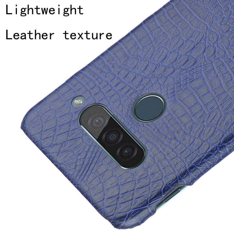 For LG G8S ThinQ Shockproof Crocodile Texture PC + PU Case