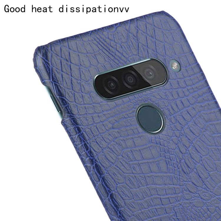 For LG G8S ThinQ Shockproof Crocodile Texture PC + PU Case
