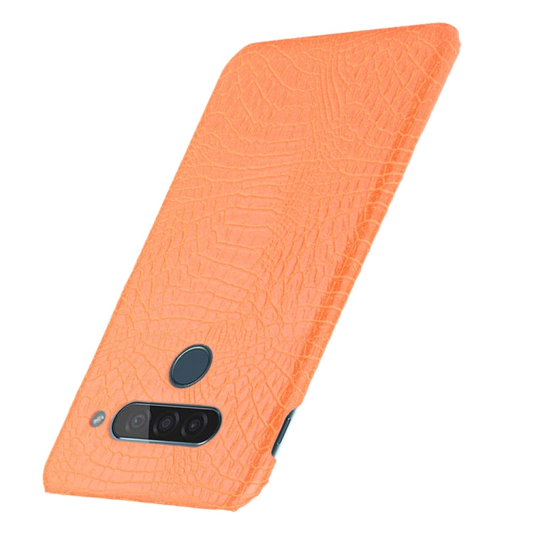 For LG G8S ThinQ Shockproof Crocodile Texture PC + PU Case