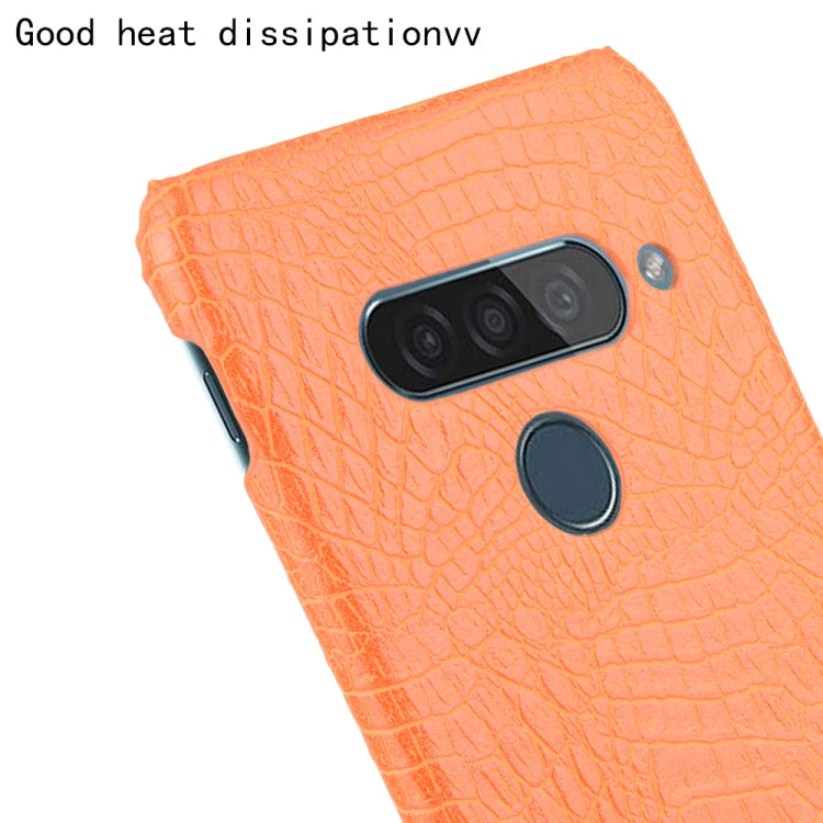 For LG G8S ThinQ Shockproof Crocodile Texture PC + PU Case