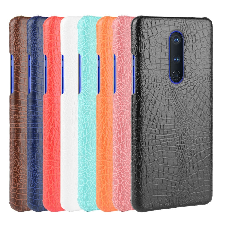 For OnePlus 8 Shockproof Crocodile Texture PC + PU Case