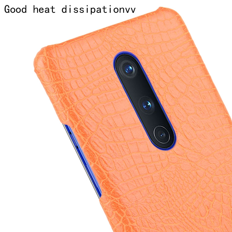 For OnePlus 8 Shockproof Crocodile Texture PC + PU Case