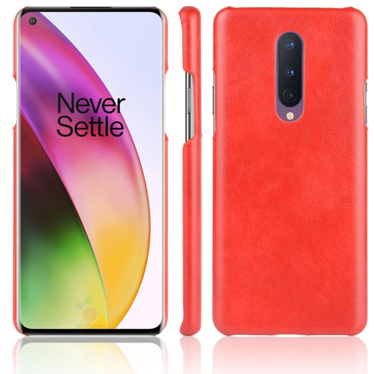 For OnePlus 8  Shockproof Litchi Texture PC + PU Case