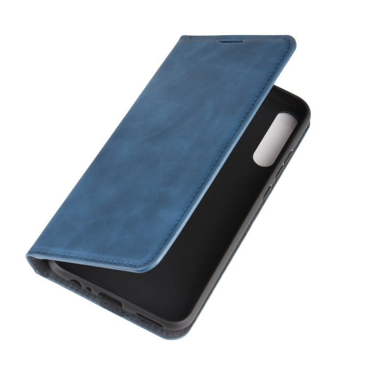 For Huawei P40 lite E Retro-skin Business Magnetic Suction Leather Case with Holder & Card Slots & Wallet