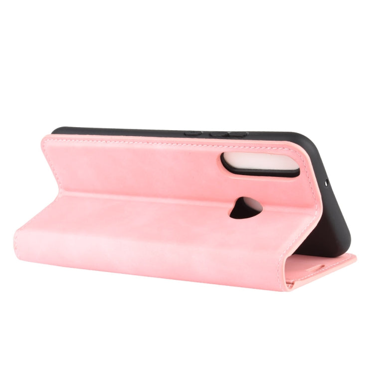 For Huawei P40 lite E Retro-skin Business Magnetic Suction Leather Case with Holder & Card Slots & Wallet