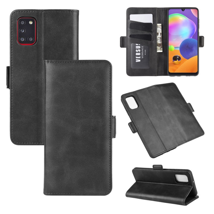 For Galaxy A31 Dual-side Magnetic Buckle Horizontal Flip Leather Case with Holder & Card Slots & Wallet