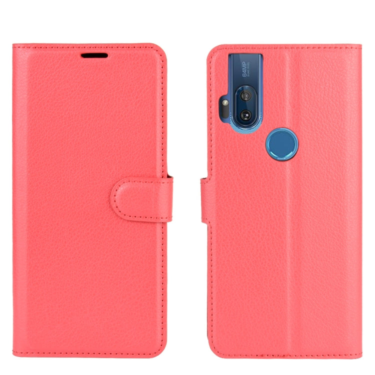 For Motorola One Hyper Litchi Texture Horizontal Flip Protective Case with Holder & Card Slots & Wallet