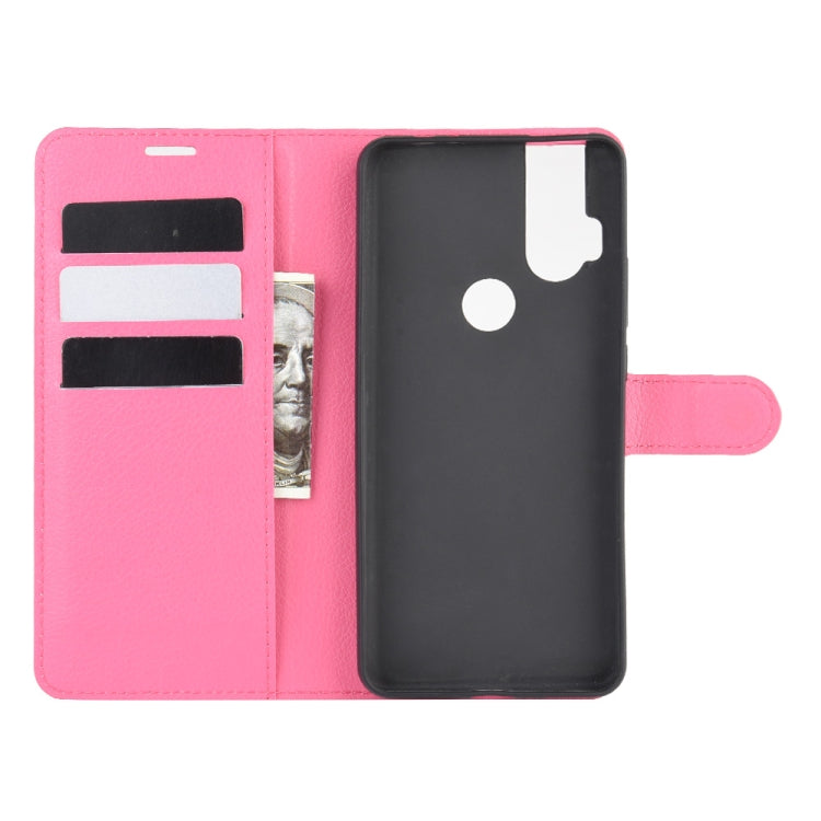 For Motorola One Hyper Litchi Texture Horizontal Flip Protective Case with Holder & Card Slots & Wallet