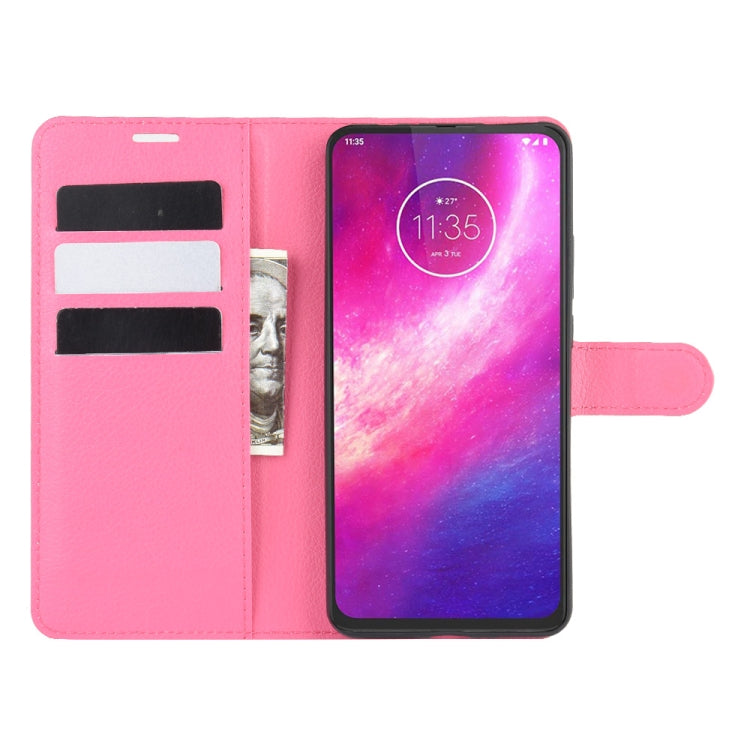 For Motorola One Hyper Litchi Texture Horizontal Flip Protective Case with Holder & Card Slots & Wallet