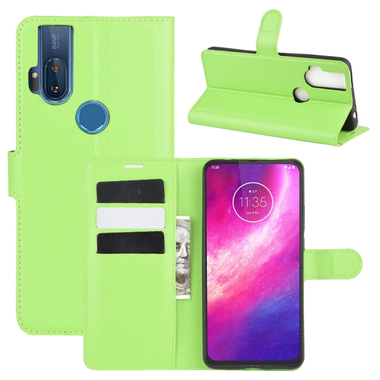 For Motorola One Hyper Litchi Texture Horizontal Flip Protective Case with Holder & Card Slots & Wallet