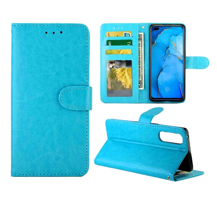 For OPPO Reno3 Pro Crazy Horse Texture Leather Horizontal Flip Protective Case with Holder & Card Slots & Wallet & Photo Frame