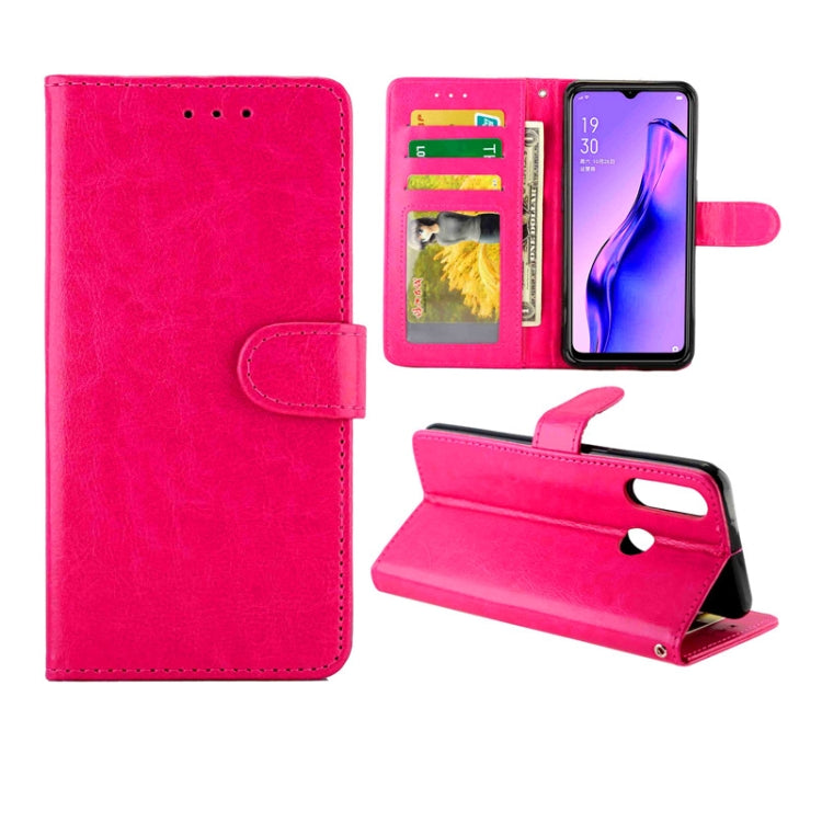 For OPPO A31/A8 Crazy Horse Texture Leather Horizontal Flip Protective Case with Holder & Card Slots & Wallet & Photo Frame