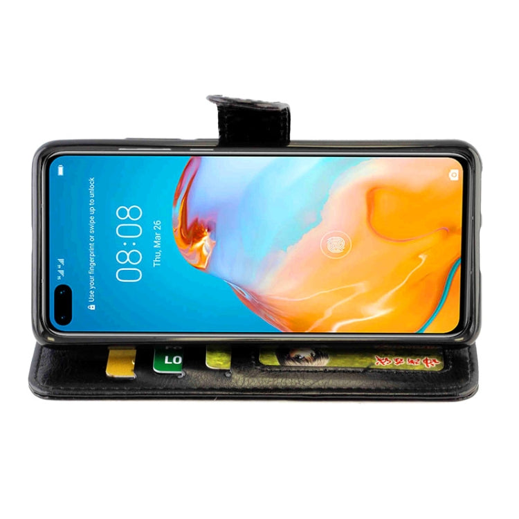 For Huawei P40 Crazy Horse Texture Leather Horizontal Flip Protective Case with Holder & Card Slots & Wallet & Photo Frame