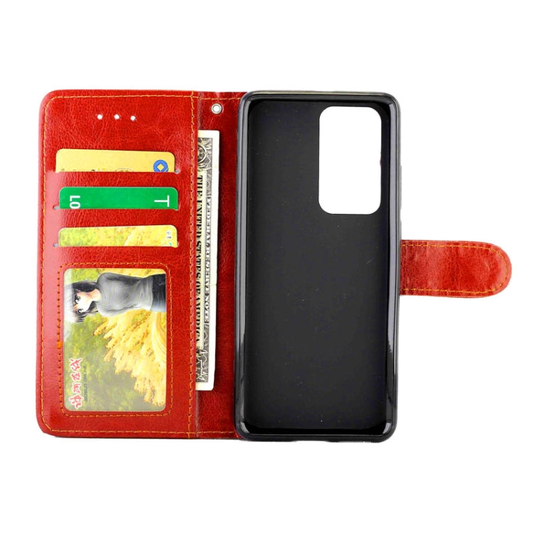 For Huawei P40 Crazy Horse Texture Leather Horizontal Flip Protective Case with Holder & Card Slots & Wallet & Photo Frame