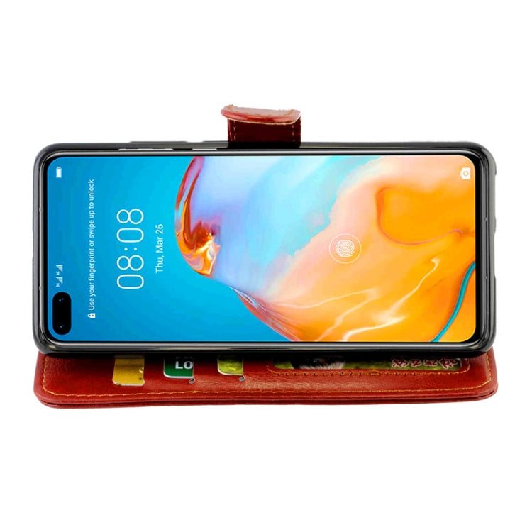 For Huawei P40 Crazy Horse Texture Leather Horizontal Flip Protective Case with Holder & Card Slots & Wallet & Photo Frame