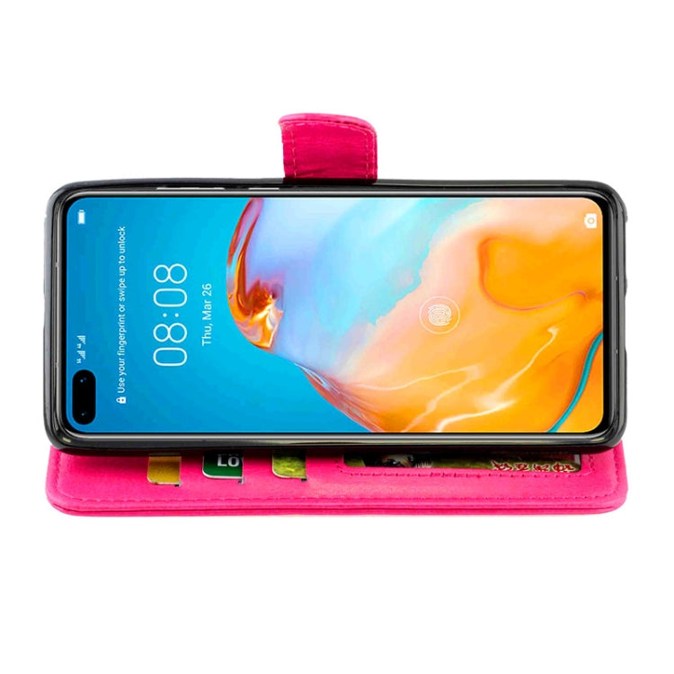 For Huawei P40 Crazy Horse Texture Leather Horizontal Flip Protective Case with Holder & Card Slots & Wallet & Photo Frame