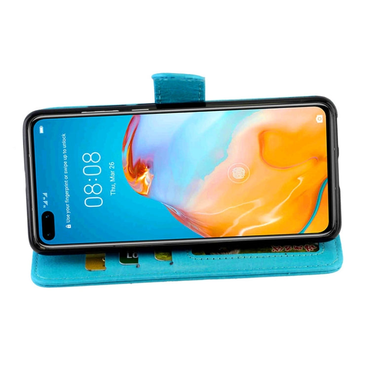 For Huawei P40 Crazy Horse Texture Leather Horizontal Flip Protective Case with Holder & Card Slots & Wallet & Photo Frame