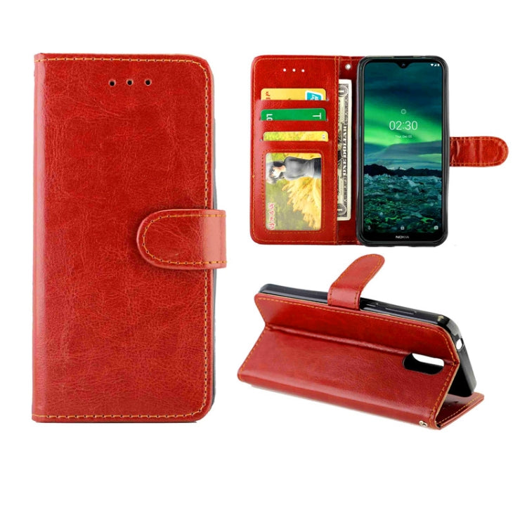 For Nokia 2.3 Crazy Horse Texture Leather Horizontal Flip Protective Case with Holder & Card Slots & Wallet & Photo Frame