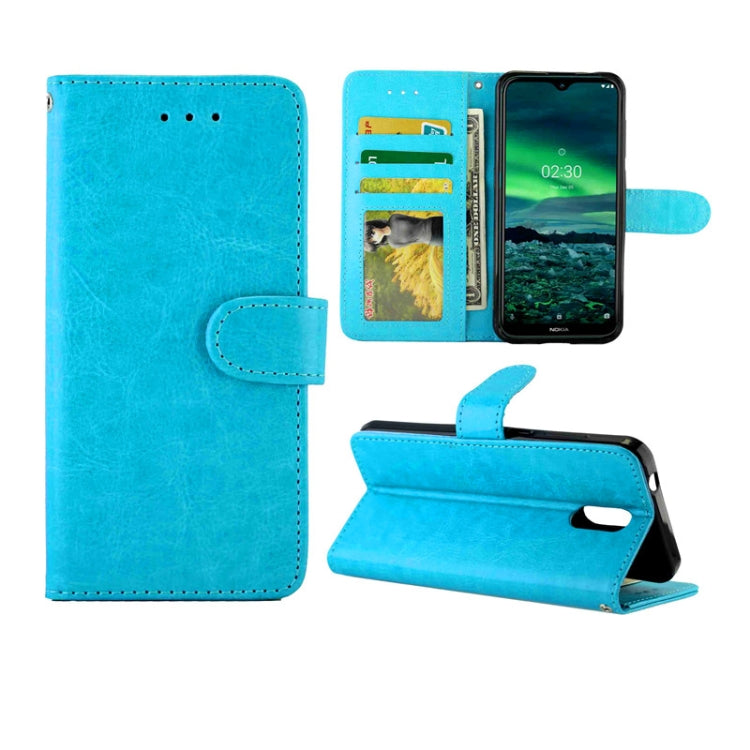 For Nokia 2.3 Crazy Horse Texture Leather Horizontal Flip Protective Case with Holder & Card Slots & Wallet & Photo Frame