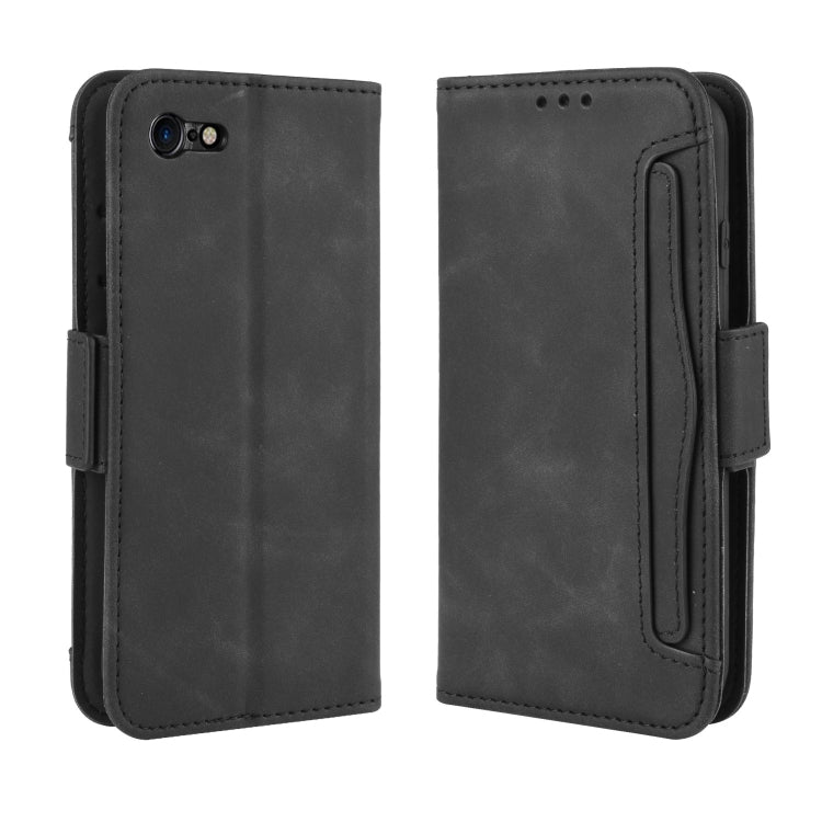 For iPhone SE 2022 / SE 2020 Wallet Style Skin Feel Calf Pattern Leather Case ï¼Œwith Separate Card Slot
