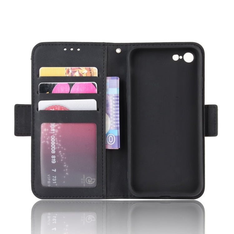 For iPhone SE 2022 / SE 2020 Wallet Style Skin Feel Calf Pattern Leather Case ï¼Œwith Separate Card Slot