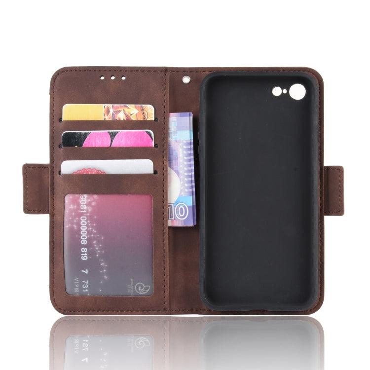 For iPhone SE 2022 / SE 2020 Wallet Style Skin Feel Calf Pattern Leather Case ï¼Œwith Separate Card Slot