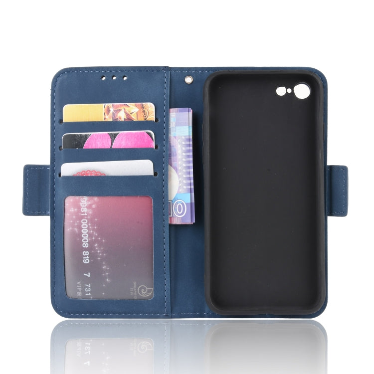 For iPhone SE 2022 / SE 2020 Wallet Style Skin Feel Calf Pattern Leather Case ï¼Œwith Separate Card Slot