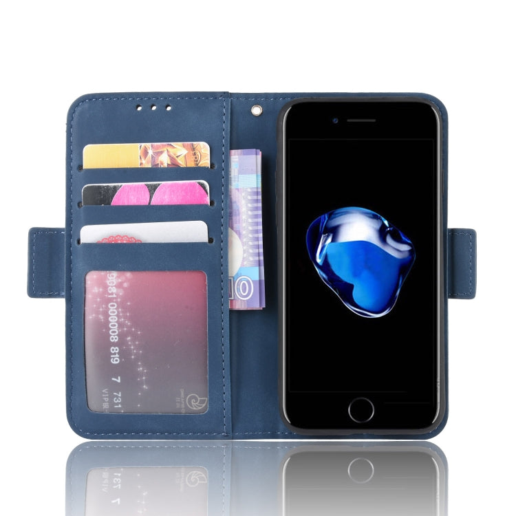 For iPhone SE 2022 / SE 2020 Wallet Style Skin Feel Calf Pattern Leather Case ï¼Œwith Separate Card Slot