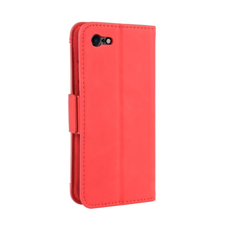 For iPhone SE 2022 / SE 2020 Wallet Style Skin Feel Calf Pattern Leather Case ï¼Œwith Separate Card Slot