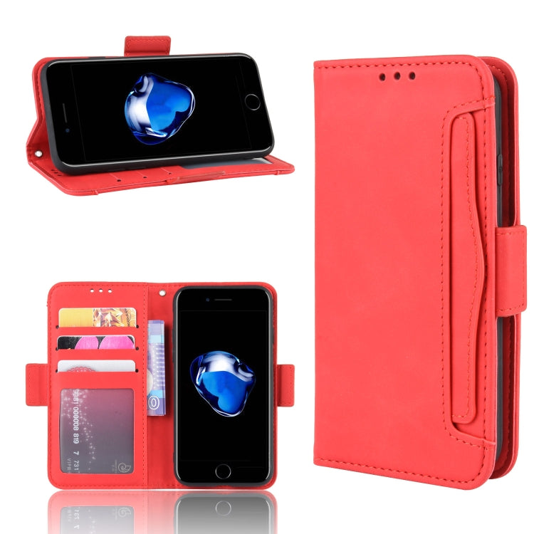 For iPhone SE 2022 / SE 2020 Wallet Style Skin Feel Calf Pattern Leather Case ï¼Œwith Separate Card Slot