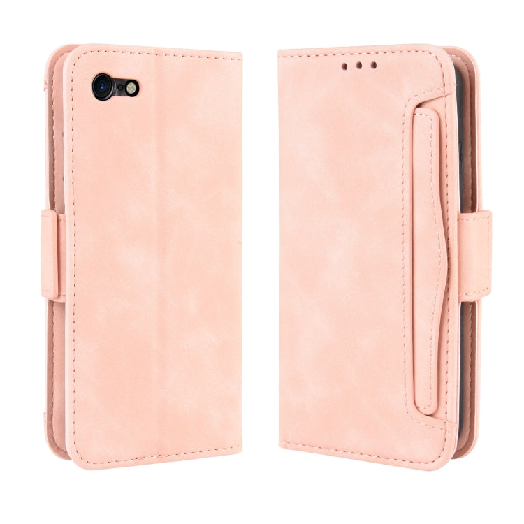 For iPhone SE 2022 / SE 2020 Wallet Style Skin Feel Calf Pattern Leather Case ï¼Œwith Separate Card Slot