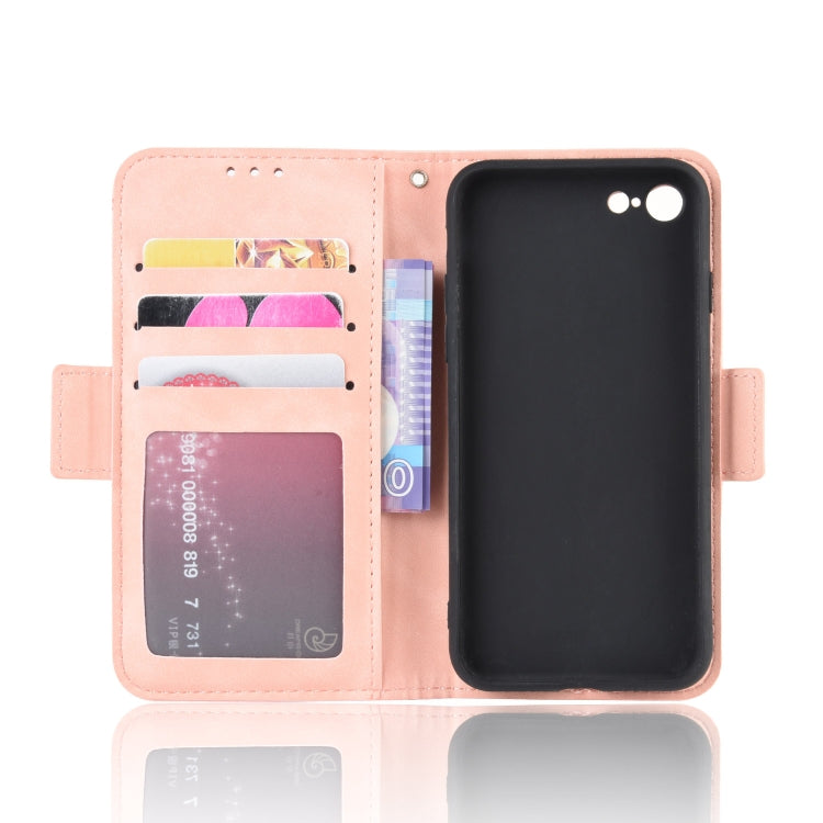 For iPhone SE 2022 / SE 2020 Wallet Style Skin Feel Calf Pattern Leather Case ï¼Œwith Separate Card Slot