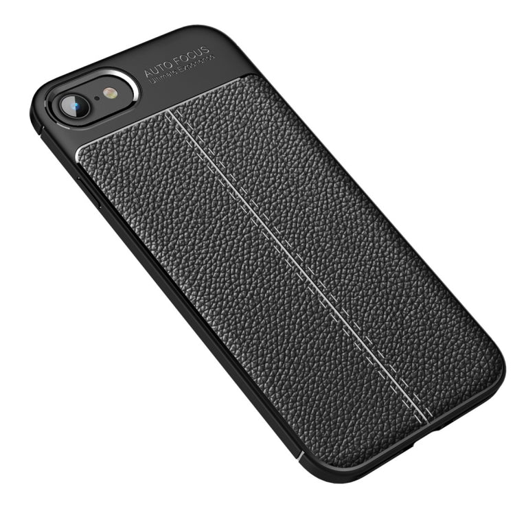 For iPhone SE 2022 / SE 2020  Litchi Texture TPU Shockproof Case