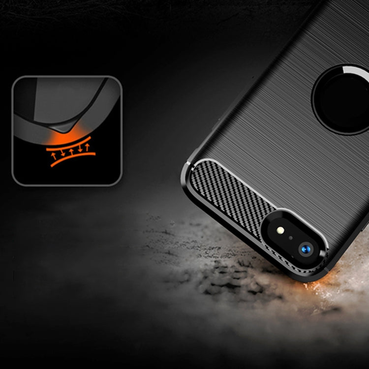 For  iPhone SE 2022 / SE 2020 Brushed Texture Carbon Fiber TPU Case