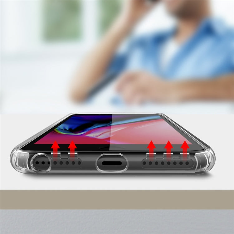 For  iPhone SE 2022 / SE 2020 Color Button Clear Full Coverage Shockproof TPU Case