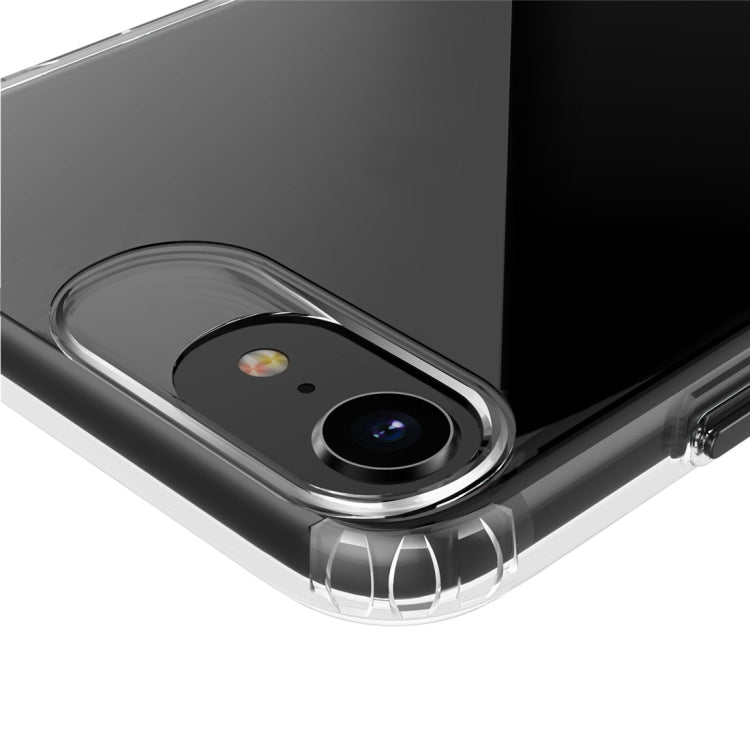 For  iPhone SE 2022 / SE 2020 Color Button Clear Full Coverage Shockproof TPU Case
