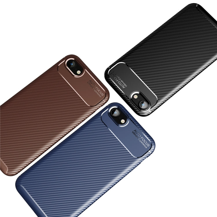For  iPhone SE 2022 / SE 2020  Carbon Fiber Texture Shockproof TPU Case