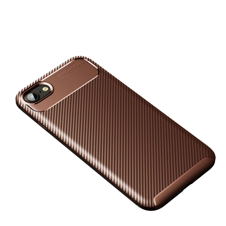 For  iPhone SE 2022 / SE 2020  Carbon Fiber Texture Shockproof TPU Case