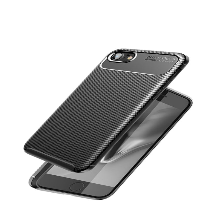 For  iPhone SE 2022 / SE 2020  Carbon Fiber Texture Shockproof TPU Case
