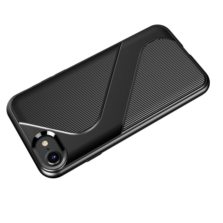 For  iPhone SE 2022 / SE 2020 S-Shaped Soft TPU Protective Cover Case(Green)