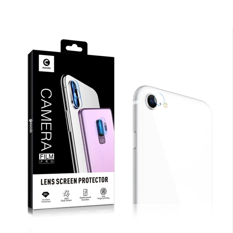 For iPhone SE 2022 / SE 2020 2pcs mocolo 0.15mm 9H 2.5D Round Edge Rear Camera Lens Tempered Glass Film